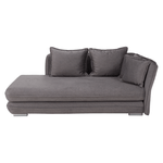 Casa si Gradina - Gradina si terasa - Mobilier exterior - Scaune si sezlonguri gradina - sezlong cu spatiu de depozitare, gri, dreapta, LAMBA - Infinity.ro