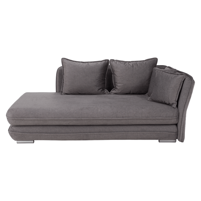 Casa si Gradina - Gradina si terasa - Mobilier exterior - Scaune si sezlonguri gradina - sezlong cu spatiu de depozitare, gri, dreapta, LAMBA - Infinity.ro