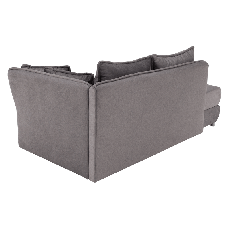 Casa si Gradina - Gradina si terasa - Mobilier exterior - Scaune si sezlonguri gradina - sezlong cu spatiu de depozitare, gri, dreapta, LAMBA - Infinity.ro