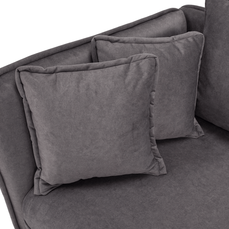 Casa si Gradina - Gradina si terasa - Mobilier exterior - Scaune si sezlonguri gradina - sezlong cu spatiu de depozitare, gri, stanga, LAMBA - Infinity.ro