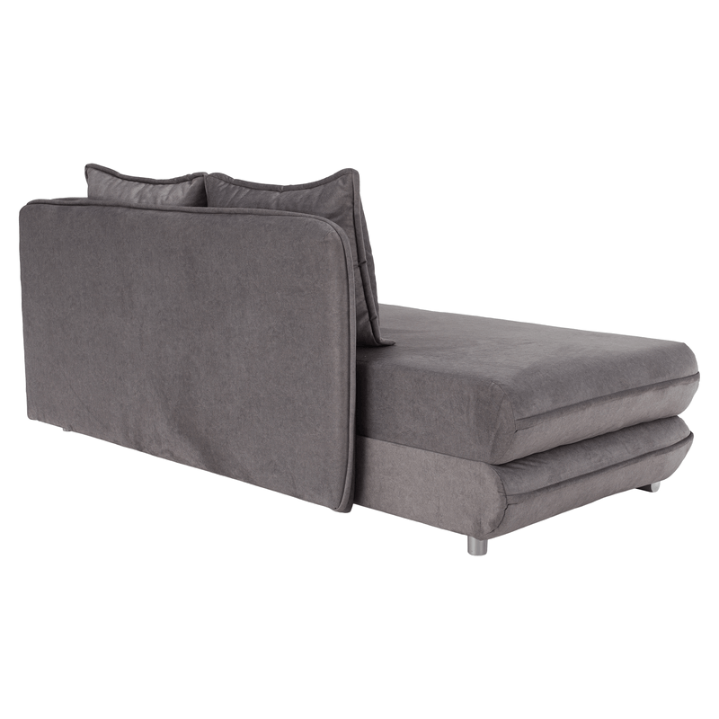 Casa si Gradina - Gradina si terasa - Mobilier exterior - Scaune si sezlonguri gradina - sezlong cu spatiu de depozitare, gri, dreapta, LAMBA - Infinity.ro