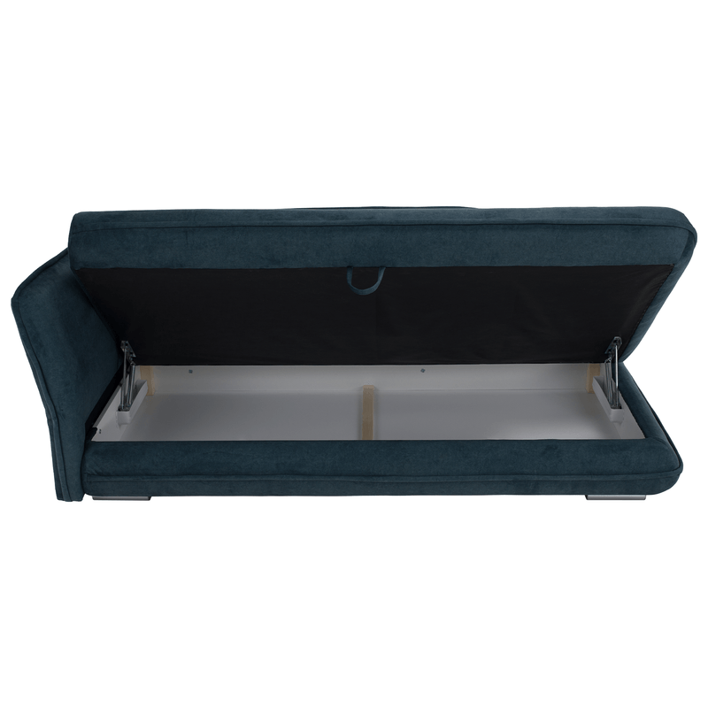 Casa si Gradina - Gradina si terasa - Mobilier exterior - Scaune si sezlonguri gradina - sezlong cu spatiu de depozitare, albastru, stanga, LAMBA - Infinity.ro