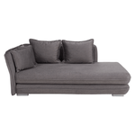 Casa si Gradina - Gradina si terasa - Mobilier exterior - Scaune si sezlonguri gradina - sezlong cu spatiu de depozitare, gri, stanga, LAMBA - Infinity.ro