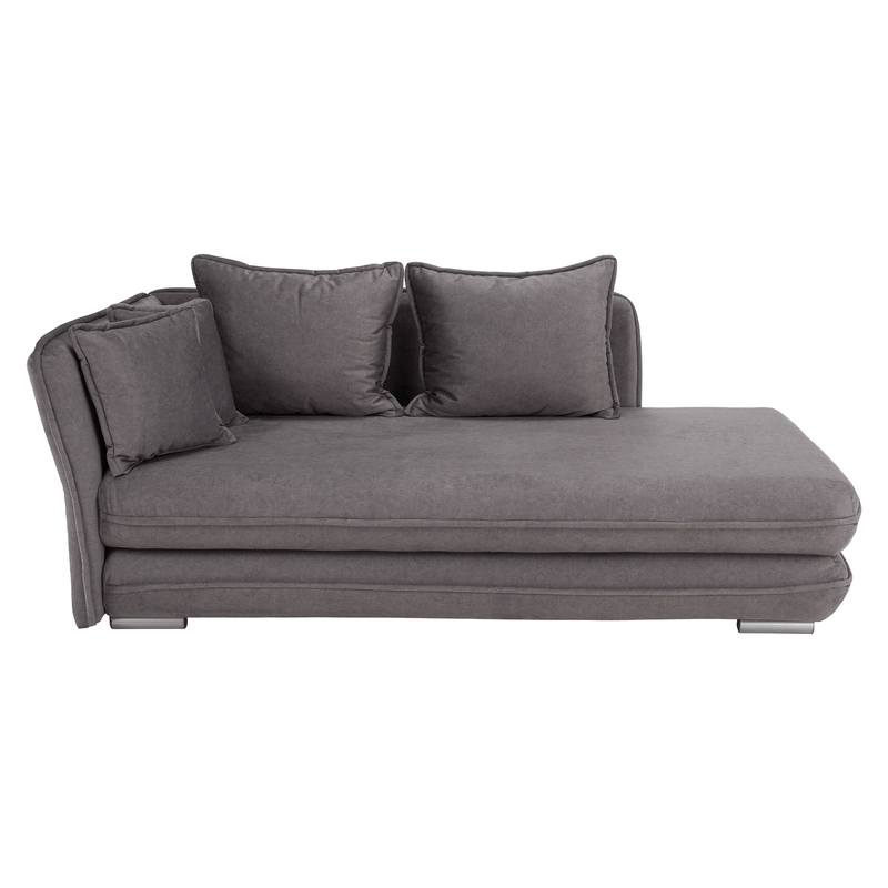 Casa si Gradina - Gradina si terasa - Mobilier exterior - Scaune si sezlonguri gradina - sezlong cu spatiu de depozitare, gri, stanga, LAMBA - Infinity.ro