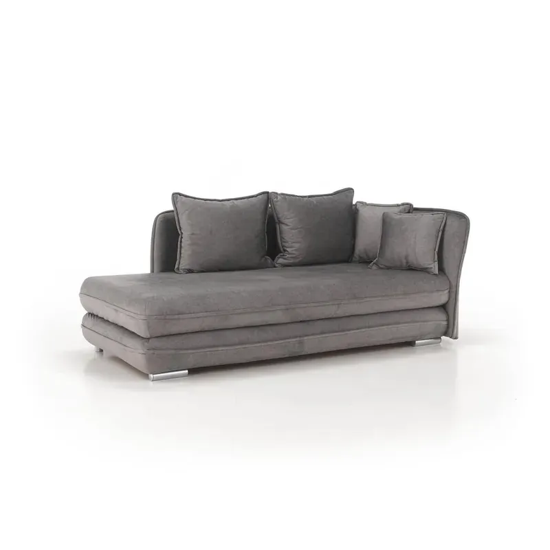 Casa si Gradina - Gradina si terasa - Mobilier exterior - Scaune si sezlonguri gradina - sezlong cu spatiu de depozitare, gri, dreapta, LAMBA - Infinity.ro