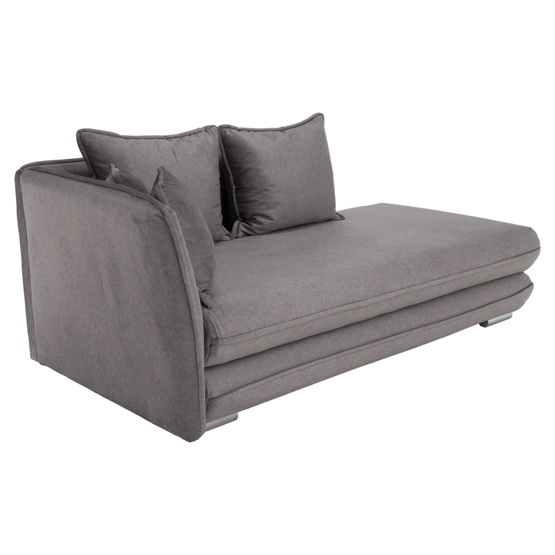 Casa si Gradina - Gradina si terasa - Mobilier exterior - Scaune si sezlonguri gradina - sezlong cu spatiu de depozitare, gri, stanga, LAMBA - Infinity.ro