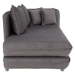 Casa si Gradina - Gradina si terasa - Mobilier exterior - Scaune si sezlonguri gradina - sezlong cu spatiu de depozitare, gri, dreapta, LAMBA - Infinity.ro