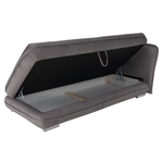 Casa si Gradina - Gradina si terasa - Mobilier exterior - Scaune si sezlonguri gradina - sezlong cu spatiu de depozitare, gri, dreapta, LAMBA - Infinity.ro