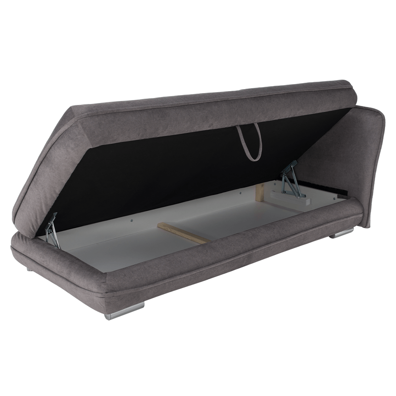 Casa si Gradina - Gradina si terasa - Mobilier exterior - Scaune si sezlonguri gradina - sezlong cu spatiu de depozitare, gri, dreapta, LAMBA - Infinity.ro