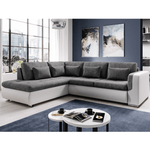 Casa si Gradina - Mobilier - Canapele si coltare - Canapele - Canapea extensibila, alb/gri, stanga, FURUD L ROH - Infinity.ro