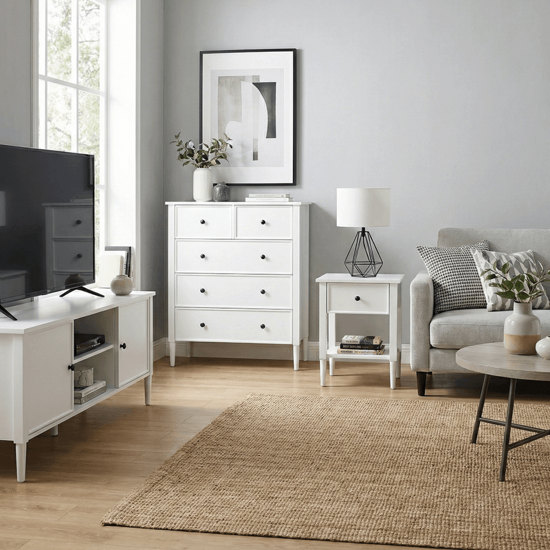 Casa si Gradina - Mobilier - Comode si corpuri - Comode - Comoda, alb/negru, TEANA - Infinity.ro