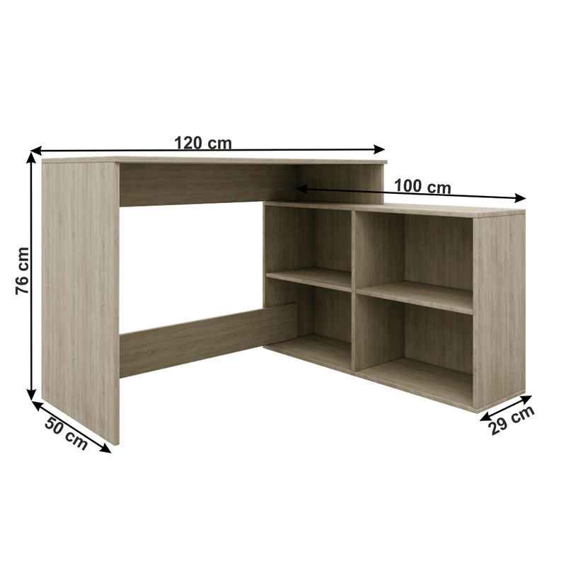 Casa si Gradina - Mobilier - Mese si birouri - Birouri - Birou PC, stejar sonoma, universal, KORNER 2 NEW - Infinity.ro