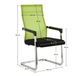 Casa si Gradina - Mobilier - Scaune si fotolii - Scaune - Scaun conferinta, verde/negru, RIMALA NEW - Infinity.ro