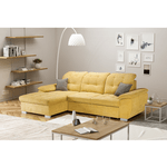 Casa si Gradina - Mobilier - Canapele si coltare - Coltare - Coltar, mustar tesatura, de stanga, EVANGELIN - Infinity.ro