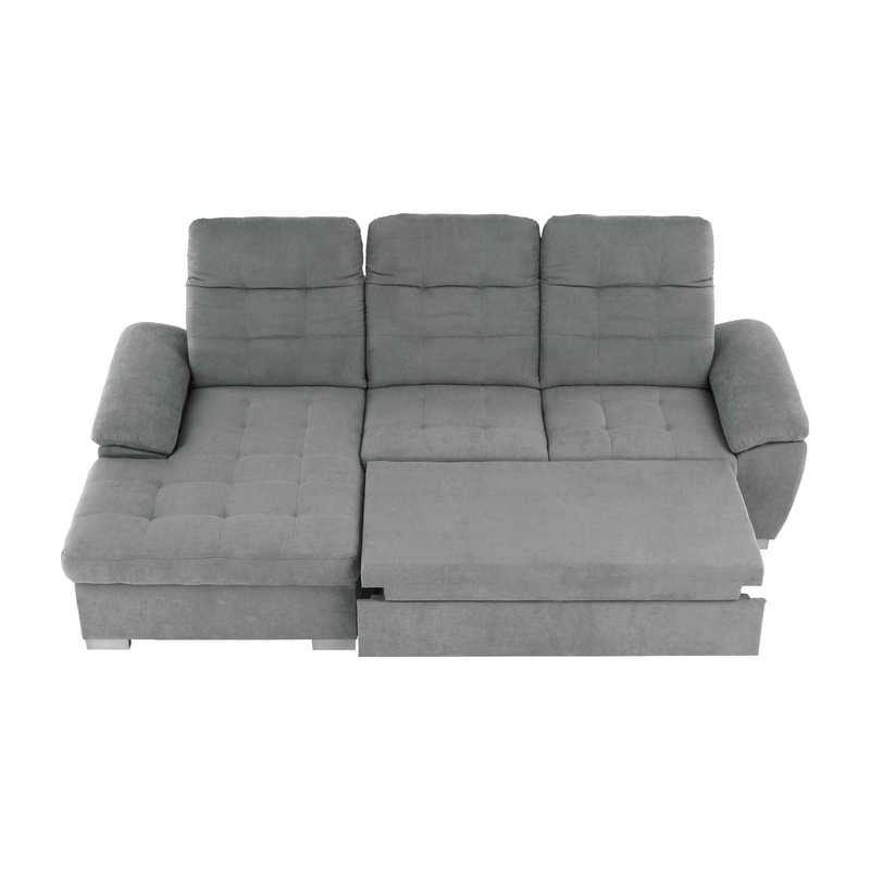 Casa si Gradina - Mobilier - Canapele si coltare - Coltare - Coltar, mustar tesatura, gri, stanga, EVANGELIN - Infinity.ro