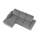 Casa si Gradina - Mobilier - Canapele si coltare - Coltare - Coltar, mustar tesatura, gri, stanga, EVANGELIN - Infinity.ro