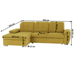 Casa si Gradina - Mobilier - Canapele si coltare - Coltare - Coltar, mustar tesatura, de stanga, EVANGELIN - Infinity.ro