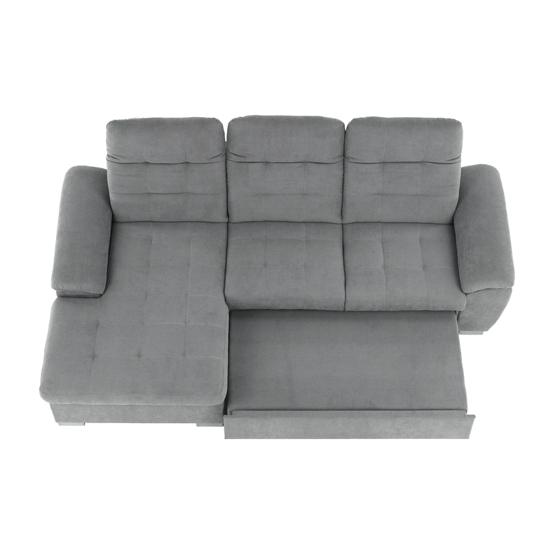 Casa si Gradina - Mobilier - Canapele si coltare - Coltare - Coltar, mustar tesatura, gri, stanga, EVANGELIN - Infinity.ro