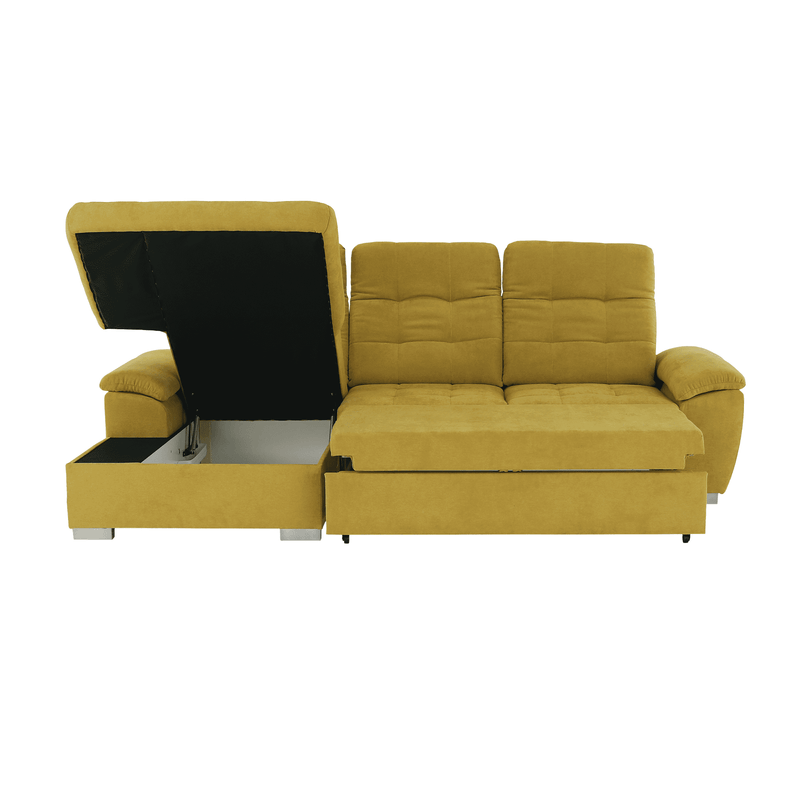 Casa si Gradina - Mobilier - Canapele si coltare - Coltare - Coltar, mustar tesatura, de stanga, EVANGELIN - Infinity.ro