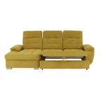 Casa si Gradina - Mobilier - Canapele si coltare - Coltare - Coltar, mustar tesatura, de stanga, EVANGELIN - Infinity.ro