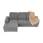 Casa si Gradina - Mobilier - Canapele si coltare - Coltare - Coltar, mustar tesatura, gri, stanga, EVANGELIN - Infinity.ro