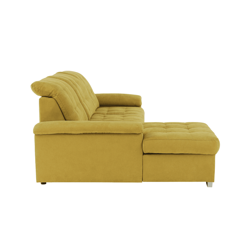 Casa si Gradina - Mobilier - Canapele si coltare - Coltare - Coltar, mustar tesatura, de stanga, EVANGELIN - Infinity.ro