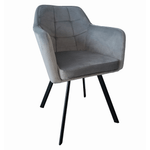 Casa si Gradina - Mobilier - Scaune si fotolii - Fotolii - Fotoliu, material de catifea gri/negru, ZERON NEW - Infinity.ro