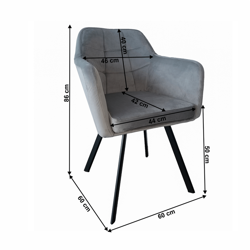 Casa si Gradina - Mobilier - Scaune si fotolii - Fotolii - Fotoliu, material de catifea gri/negru, ZERON NEW - Infinity.ro