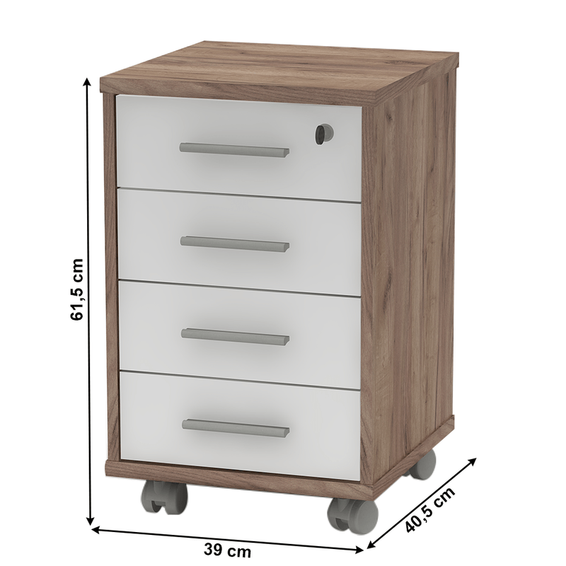 Casa si Gradina - Mobilier - Dulapuri si sifoniere - Dulapuri - Dulapior cu incuietoare, kraft dunkel/alb, JOHAN 2 NEW 12 - Infinity.ro