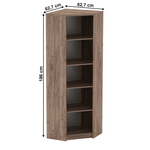 Casa si Gradina - Mobilier - Biblioteci si rafturi - Biblioteci - Biblioraft de colt, kraft dunkel/alb, JOHAN 2 NEW 09 - Infinity.ro