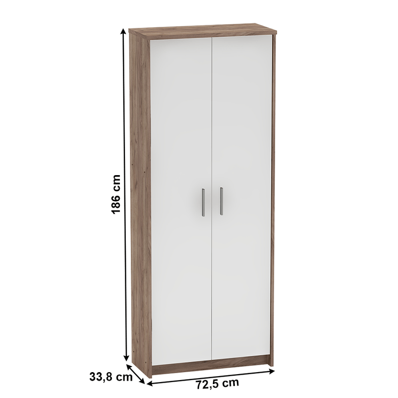 Casa si Gradina - Mobilier - Dulapuri si sifoniere - Dulapuri - Dulap birou, kraft dunkel/alb, JOHAN 2 NEW 05 - Infinity.ro