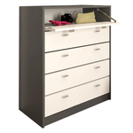 Casa si Gradina - Mobilier - Dulapuri si sifoniere - Dulapuri pantofi - Pantofar 5 compartimente, grafit/alb, VIVAT NEW TYP 4 - Infinity.ro