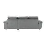 Casa si Gradina - Mobilier - Canapele si coltare - Coltare - Coltar, mustar tesatura gri, dreapta, EVANGELIN - Infinity.ro