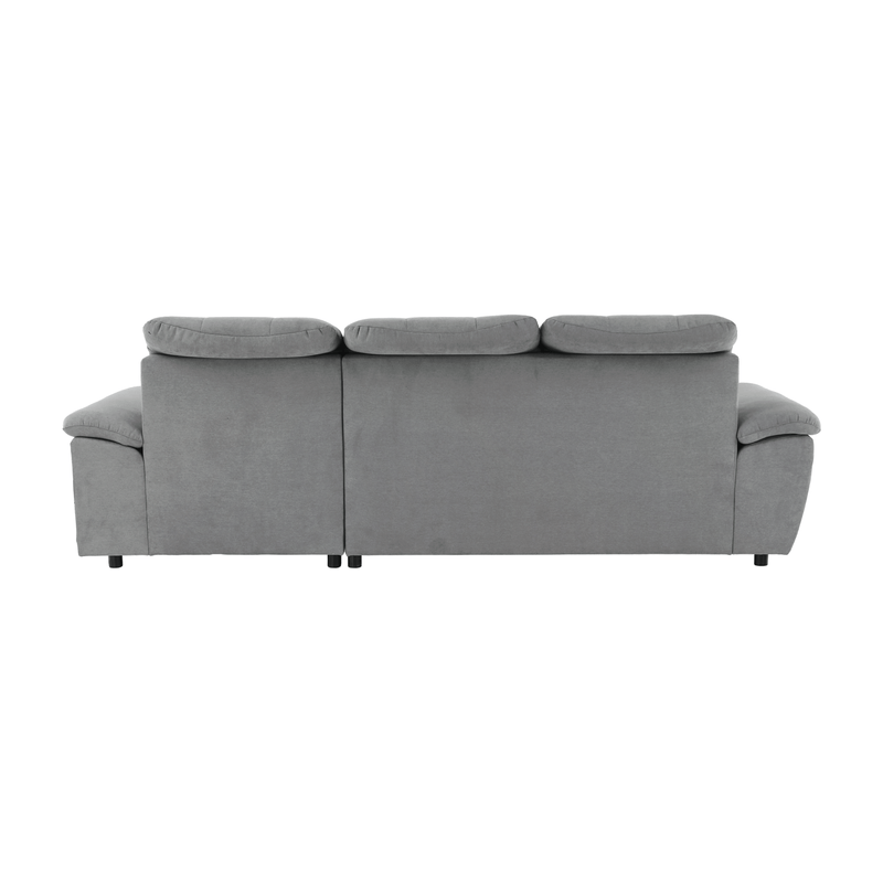 Casa si Gradina - Mobilier - Canapele si coltare - Coltare - Coltar, mustar tesatura gri, dreapta, EVANGELIN - Infinity.ro