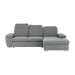 Casa si Gradina - Mobilier - Canapele si coltare - Coltare - Coltar, mustar tesatura gri, dreapta, EVANGELIN - Infinity.ro