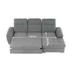 Casa si Gradina - Mobilier - Canapele si coltare - Coltare - Coltar, mustar tesatura gri, dreapta, EVANGELIN - Infinity.ro