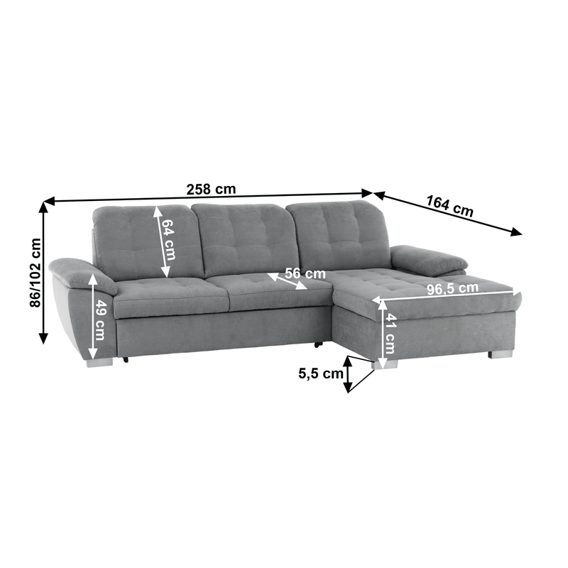 Casa si Gradina - Mobilier - Canapele si coltare - Coltare - Coltar, mustar tesatura gri, dreapta, EVANGELIN - Infinity.ro