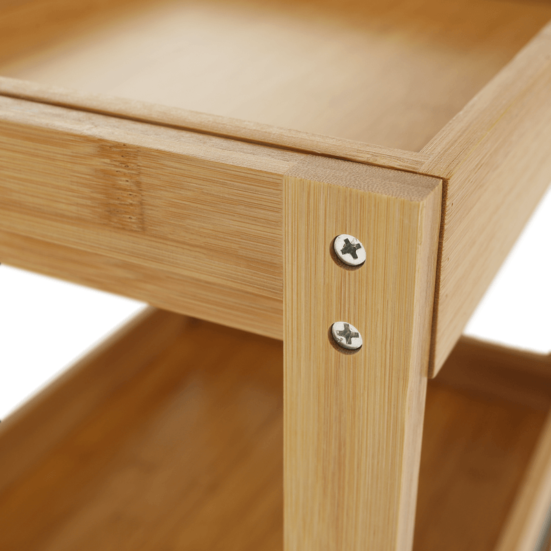 Casa si Gradina - Mobilier - Biblioteci si rafturi - Rafturi - Raft, lacuit bambus/ tesatura gri, KELANA - Infinity.ro