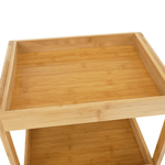 Casa si Gradina - Mobilier - Biblioteci si rafturi - Rafturi - Raft, lacuit bambus/ tesatura gri, KELANA - Infinity.ro