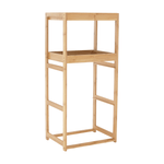 Casa si Gradina - Mobilier - Biblioteci si rafturi - Rafturi - Raft, lacuit bambus/ tesatura gri, KELANA - Infinity.ro