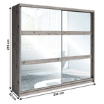 Casa si Gradina - Mobilier - Seturi de mobilier - Seturi dormitor - Set dormitor (dulap/ pat/ 2 noptiere), stejar Wellington, TOGOS - Infinity.ro