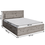 Casa si Gradina - Mobilier - Seturi de mobilier - Seturi dormitor - Set dormitor (dulap/ pat/ 2 noptiere), stejar Wellington, TOGOS - Infinity.ro