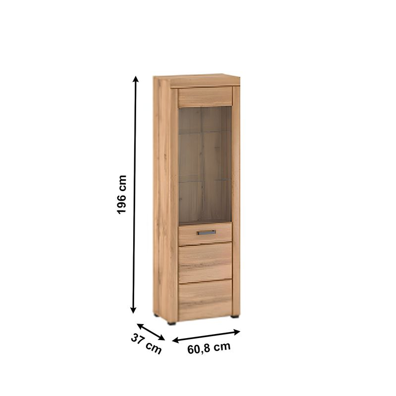 Casa si Gradina - Mobilier - Dulapuri si sifoniere - Dulapuri - Vitrina, stejar apalache, PUSAN A - Infinity.ro