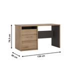 Casa si Gradina - Mobilier - Mese si birouri - Birouri - Birou PC, universal (S/ D), stejar shetland, SHELDON TIP 80 - Infinity.ro