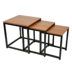 Casa si Gradina - Mobilier - Mese si birouri - Masute de cafea - Set 3 masute de cafea, nuc/negru, KASTLER NEW TYP 3 - Infinity.ro