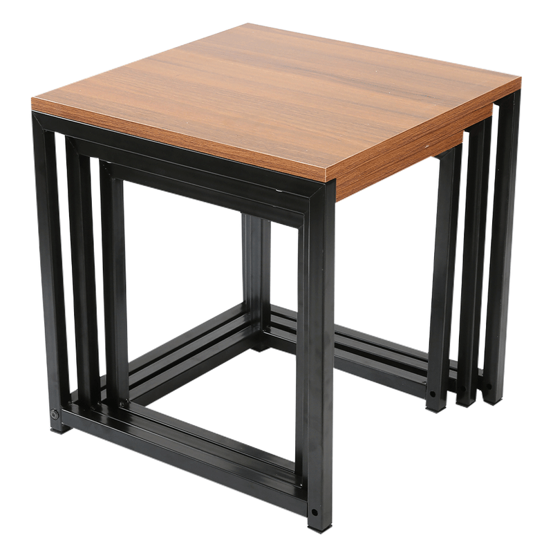 Casa si Gradina - Mobilier - Mese si birouri - Masute de cafea - Set 3 masute de cafea, nuc/negru, KASTLER NEW TYP 3 - Infinity.ro