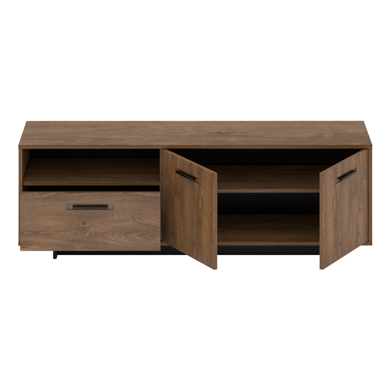 Casa si Gradina - Mobilier - Mese si birouri - Masute de cafea - Masa RTV, stejar bolzano / negru, DELIS P - Infinity.ro