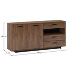 Casa si Gradina - Mobilier - Comode si corpuri - Comode - Comoda, stejar bolzano / negru, DELIS G - Infinity.ro