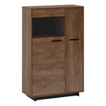 Casa si Gradina - Mobilier - Comode si corpuri - Comode - Comoda / vitrina, stejar bolzano / negru, stanga, DELIS C1 - Infinity.ro