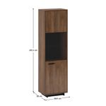 Casa si Gradina - Mobilier - Dulapuri si sifoniere - Dulapuri - Vitrina, stejar bolzano / negru, dreapta, DELIS A2 - Infinity.ro